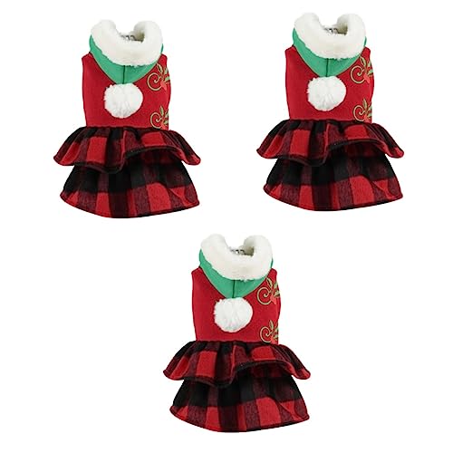 Mipcase 3-teiliges Hundekleid-kostüm Weihnachts-haustierkleidung Rot Karierter Kapuzenpullover Weihnachts-Hunde-Outfit Bequem Modisch Passend Für Partys Mipcase 3-teiliges Hundekleid-kostüm Weihnachts-haustierkleidung Rot Karierter Kapuzenpullover Weihnachts-Hunde-Outfit Bequem Modisch Passend Für Partys von Mipcase