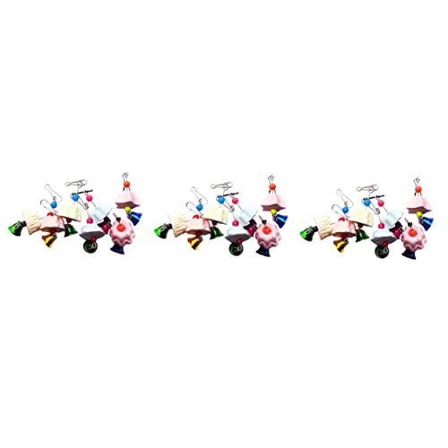 Mipcase 30 STK Futterspielzeug Für Papageien Spielzeug Papagei Hängen Papageienglockenspielzeug Sprechendes Papageienspielzeug Kauspielzeug Für Vögel Steinschnur Kalziummilch von Mipcase
