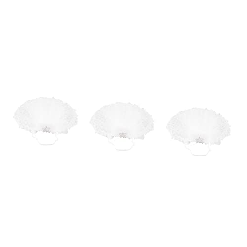 Mipcase 3 Stücke Katze Braut Schleier Haustier Hochzeit Zubehör Cosplay Krone Einstellbare Stirnband Weiß Größe Hochzeit Kleid Zubehör von Mipcase