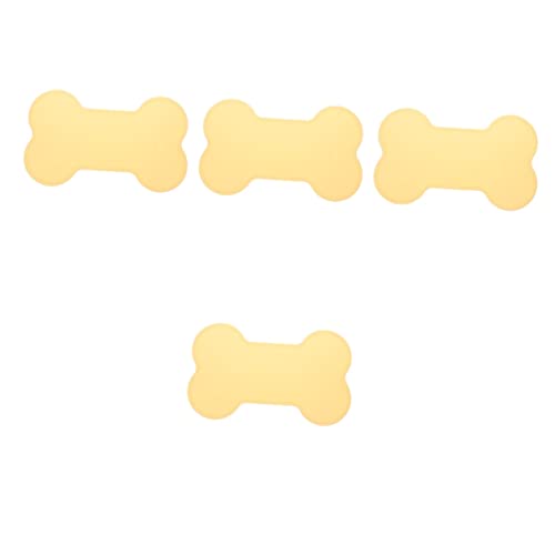 Mipcase 4 Kleine Anti-Rutsch-Pads Zur Isolierung Silikon Erhaben Gelb Wasserförmig Knochen Katzen Nicht Matt Leckform Futtertier Katze Auf Hunden von Mipcase