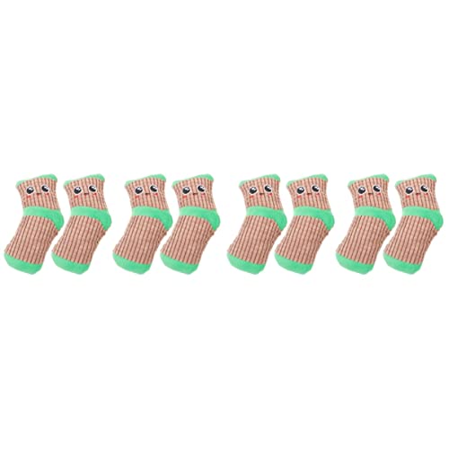 Mipcase 4 Paare Spielzeug Aggressive Kauer Socken Für Katzen Ausgestopfter Zeichentrickfilm Sockenschuhe Cartoon-socken Haustiere Socken Hund Quietscht Der Hund Indoor-Hund Plüsch von Mipcase