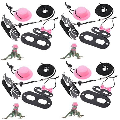 Mipcase 4 Sätze Eidechsen Hut Mit Fliege Bärtige Leine Für Kleintiere Halloween-Reptilien-kostüm Bärtige Drachenflügelgeschirr Führstrick Kleine Tiere Tragbar Stoff Mipcase 4 Sätze Eidechsen Hut Mit Fliege Bärtige Leine Für Kleintiere Halloween-Reptilien-kostüm Bärtige Drachenflügelgeschirr Führstrick Kleine Tiere Tragbar Stoff von Mipcase