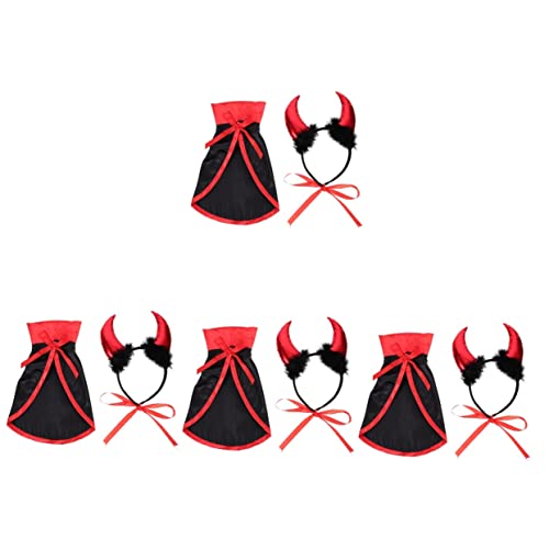 Mipcase 4 Sets Haustier-Halloween-kostüm Für Hunde Und Katzen Stirnband Fotografie-Requisiten Stilvolle Hunde-Halloween-Kleidung Lustiges Haustier-Outfit von Mipcase