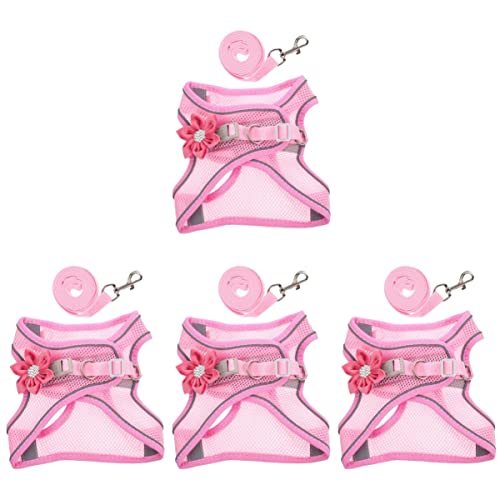 Mipcase 4 Sets Hundeleinen Für Welpen Reflektierende Hundeweste Hundeleine Zum Spazierengehen Mit Verstellbarer Länge Und Hautfreundlich von Mipcase