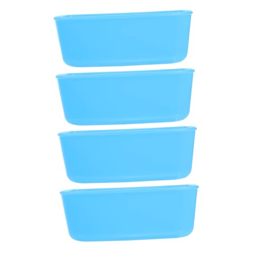 Mipcase 4 Stück Futterstelle für Papageien Zubehör für Vogelkäfige Kleiner Vogelkäfig Vogelnäpfe für Käfige Wassernapf für Kaninchen Wassernapf für Hundebox Abs Sky-Blue von Mipcase