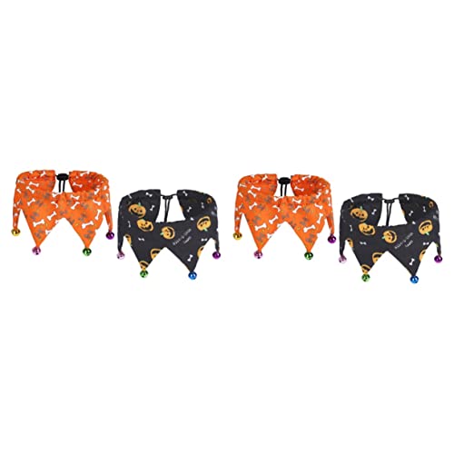 Mipcase 2sets Halloween Haustier Halsband Hund Katze Welpen Halsband Mit Glocken Polyester Material 2 Stücke * 2 von Mipcase