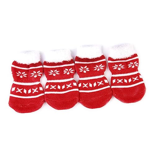 Mipcase 4 Stück Sockenschuhe Baumwollsocken Für Haustiere Hundesocken Weihnachtssocken Für Haustiere Weihnachten Hündchen Mipcase 4 Stück Sockenschuhe Baumwollsocken Für Haustiere Hundesocken Weihnachtssocken Für Haustiere Weihnachten Hündchen von Mipcase