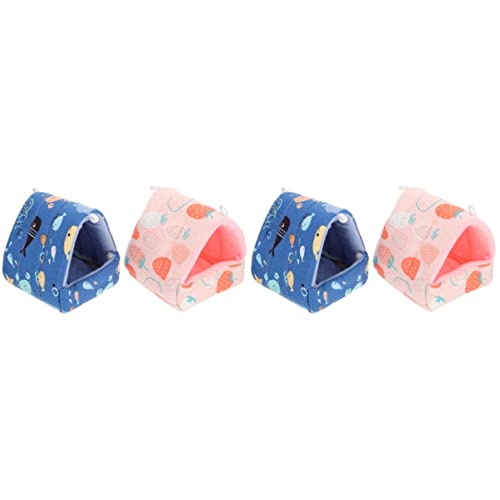 Mipcase 2sets Luxus Haustier Bett Hamster Nest Warme Baumwolle Komfortable Hideout Für Ratten Igel 2 Stücke * 2 von Mipcase