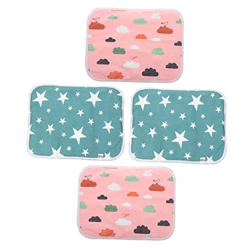 Mipcase 4 Stück Pet Pinkelmatte Trainingspads Schnell Trocknende Pee-Pads Hamster-PIPI-Pads Hamsterschaleneinlage Haustierkäfigunterlage Rattenstreu Wasserdicht Windel Reine Baumwolle Baby von Mipcase