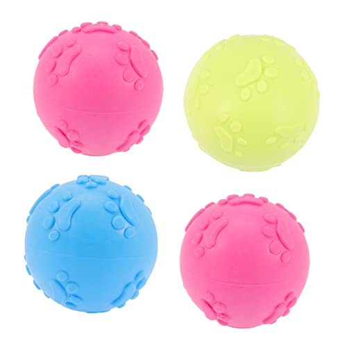 Mipcase Hundespielzeug Zähne Sound Spielzeug 4 Stück Quietschend Hund Haustier Spielzeit Zufällige Farbe von Mipcase