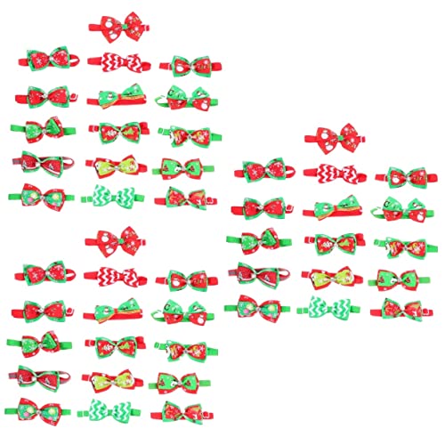 Mipcase 48-Teilige Welpen-Weihnachtsdekorations-Krawatten Mit Weihnachtlicher Haustier-Schleife Medium – Für Hals Katze Krawatte Schleifen Schneemann Pflege von Mipcase