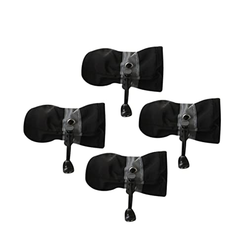 Mipcase 4 Stück Hundeschuhe Mit Hosenträgern Weich Haustierschuhe Für Hunde Schwarz 6 Bequeme Laufschuhe Für Hunde von Mipcase