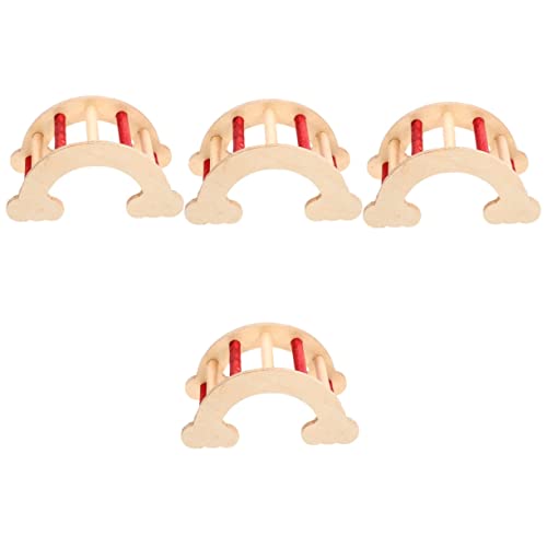 Mipcase 4 Stücke Lustige Hamster Hideout Leiter Haustier Käfig Spielzeug Kreative Hamster Spiel Spielzeug Sichere Holz Leiter von Mipcase