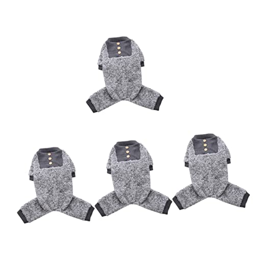 Mipcase 4-teiliges Hunde-Pyjama-Set Mantel Für Hunde Entzückende Haustierkleidung Welpenkostüm Mit Füßen Einteiliges Haustier-hundekostüm Mipcase 4-teiliges Hunde-Pyjama-Set Mantel Für Hunde Entzückende Haustierkleidung Welpenkostüm Mit Füßen Einteiliges Haustier-hundekostüm von Mipcase
