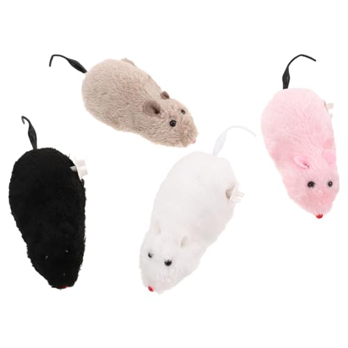 Mipcase 4Stücke Aufziehbare Plüschmaus Katzenspielzeug für Haustiere Stabile Plüsch Ratten mit Rotierenden Schwänzen Sicher für Katzen für Spaß Mipcase 4Stücke Aufziehbare Plüschmaus Katzenspielzeug für Haustiere Stabile Plüsch Ratten mit Rotierenden Schwänzen Sicher für Katzen für Spaß von Mipcase
