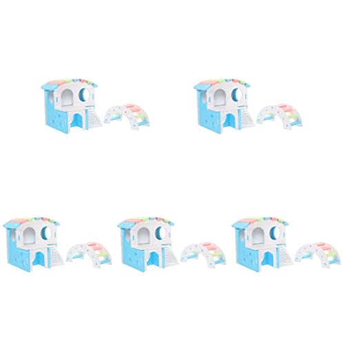 Mipcase 5 Sätze Hamsterzimmer Spielzeug Für Zwerghamster Rennmäuse Leiter Spielzeug Versteckspielzeug Für Hamster Chinchilla-zubehör Schöner Hamster Hölzern Die Schaukel Hamsterkäfig von Mipcase