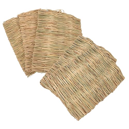 Mipcase Haustiermatte 5 Stück Grasmatte Meerschweinchenbett Natürliche Gewebte Bettmatte Kühlmatte Für Kleintiere von Mipcase