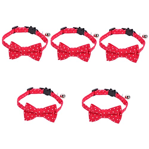 Mipcase 5 Stücke Neue Jahr Hundehalsband Mit Fliege Großes Hundehalsband Für Weihnachten Haustier Zubehör Mit Glocken von Mipcase