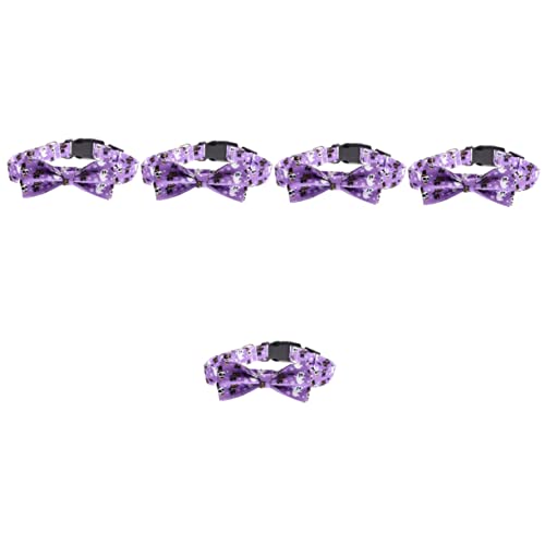 Mipcase 5 Stücke Haut-freundliche Halloween Katze Kragen Bowknot Einstellbare Kragen Kätzchen Halskette Pet Festival Dekoration von Mipcase