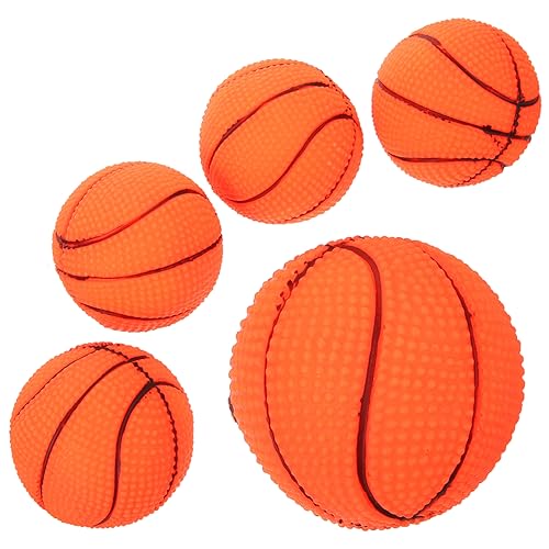Mipcase 5stücke Teiliges Hundebasketball Spielzeugset Quietschende Interaktive Kauspielzeuge Für Kleine Mittelgroße Und Große Hunde Sicheres Langlebiges Und Praktisches Spielzeug Aus von Mipcase