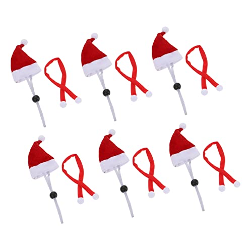 Mipcase Bequemes Huhn-weihnachtsmütze-schal-Set Atmungsaktives Weihnachts-Haustier-kleidungszubehör von Mipcase
