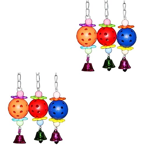 Mipcase 2 Sets Metall Pp-Material Papagei Spielzeug Glocke Hängendes Vogelspielzeug Für Den Käfig Melodiöser Haustier Vogel Dekorationen 3 Stück * 2 Mipcase 2 Sets Metall Pp-Material Papagei Spielzeug Glocke Hängendes Vogelspielzeug Für Den Käfig Melodiöser Haustier Vogel Dekorationen 3 Stück * 2 von Mipcase