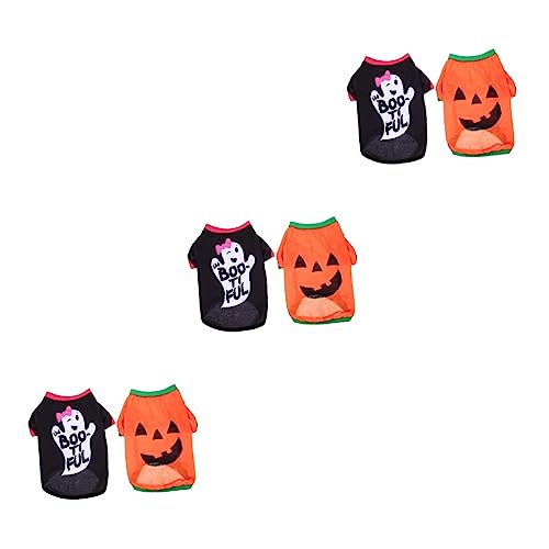 Mipcase 6 STK Halloween-Kleidung Halloween-Hunde-Outfits Halloween-hundepullover Halloween-haustierkostüm Hund Halloween Kostüm Requisiten Polyester Baumwolle Atmungsaktiv Ballettröckchen von Mipcase