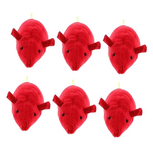 Mipcase Weiches Plüsch-mausspielzeug 6-teiliges Set Mäuse Katzenspielzeug Katzenbeißspielzeug Rot Für Katzen Mipcase Weiches Plüsch-mausspielzeug 6-teiliges Set Mäuse Katzenspielzeug Katzenbeißspielzeug Rot Für Katzen von Mipcase