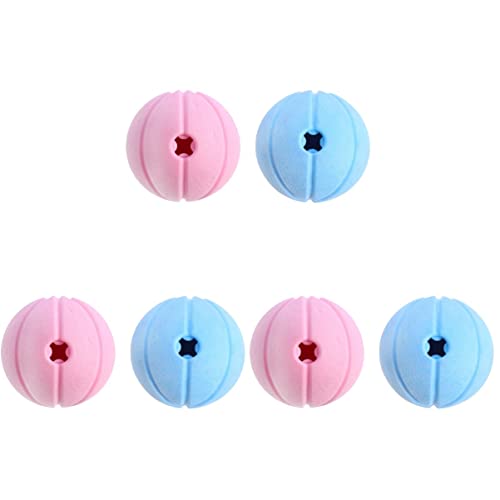 Mipcase Knetspielzeug 6 Rosa Beständige Zähne Ball Futterspender Entzückende Hundespielzeuge Spielzeug Katzenbiss Sound Auslaufend für Ungiftige Puppy Toys von Mipcase