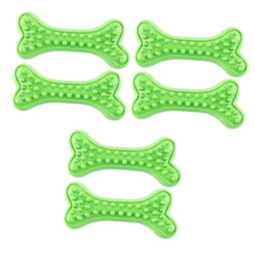 Mipcase 6 STK Kauspielzeug Für Hunde Beißspielzeug Unzerstörbares Hundespielzeug Hundeknochen, Quietschende Spielzeuge Hundespielzeug Für Kleine Hunde Backenzahn Welpen Gummi von Mipcase