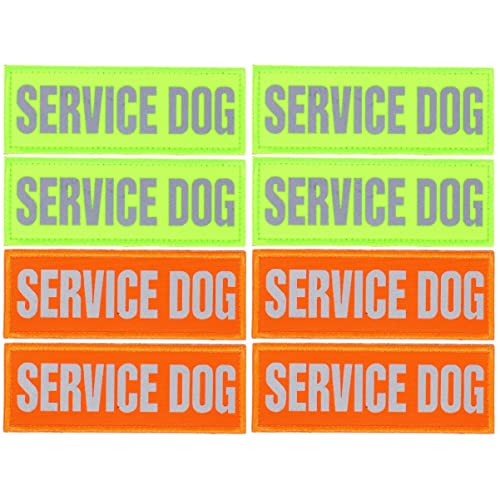 Mipcase 2sets Dog Tag Service Hund Reflektierende Patch Haustier Hund Dekorationen Zubehör 4 Stücke * 2 von Mipcase