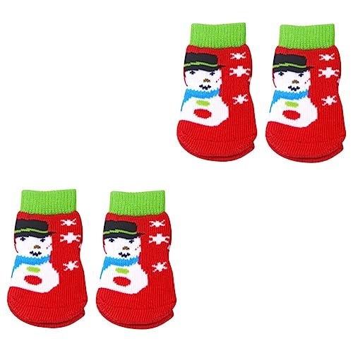 Mipcase 8 STK Weihnachtskatzensocken Kleine Hundesocken Welpensocken Socken Für Hunde Weihnachtshundeschuhe Hundezehengriffe Hundeweihnachtssocken Weihnachtshundesocken Hundepfote Haustier von Mipcase