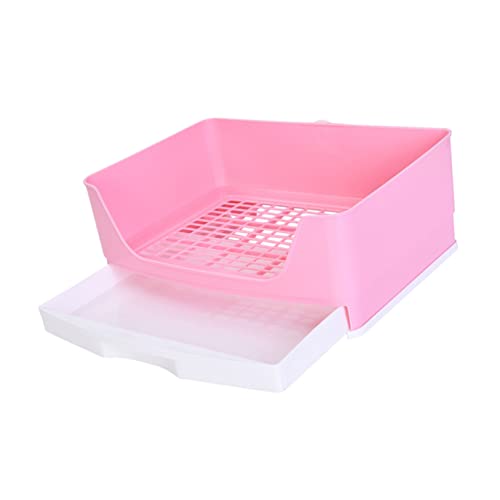 Mipcase Kasten Kaninchentoilette Hasenkäfig Drinnen Hamster Töpfchen Kleintierstreu Toilette Hasenbett Haustier Katzentoilette Kaninchenbett Hamster Toilette Plastik Hündchen Haushalt von Mipcase