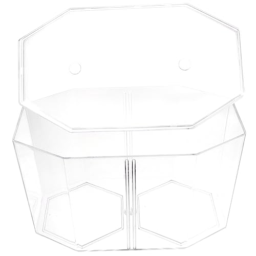 Mipcase Box Für Aquarien Durchsichtiger Kunststoffbehälter Glasbehälter Transparenter Behälter Glas Goldfischglas Glas Runde Schüssel Terrarium Fischglas Transparente Brutbox von Mipcase
