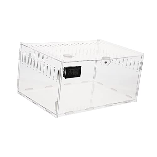 Mipcase Tragbare Reptilienbox Mit Atemlöchern Schlangenkäfig Aus Acryl Fütterungszubehör Für Kleintiere von Mipcase