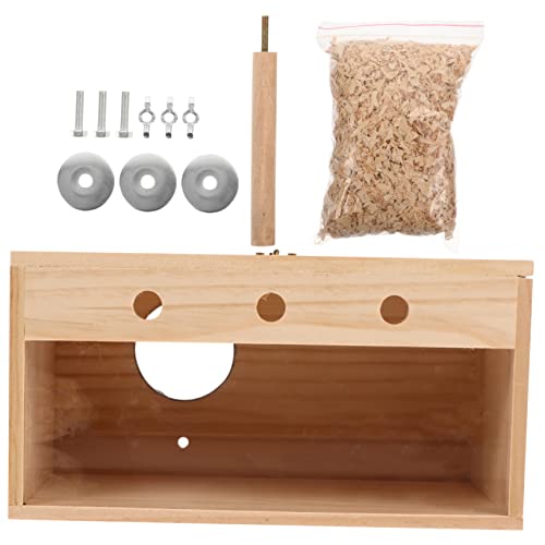Mipcase Wellensittich-nistkästen Für Den Garten Sittich-zuchtkasten Holzstruktur Und Ansicht von Mipcase