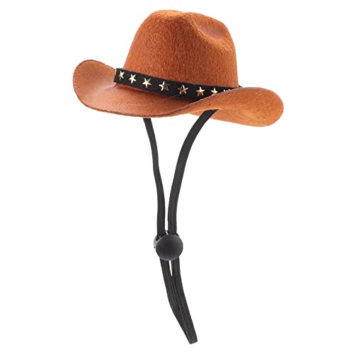 Mipcase Cowboy-Hut hundeweihnachtsmützen Dog Costume Hundebekleidung Hut Dog Accessories hundekleidung holziger Hut Kappe Welpe Zubehör zum Ankleiden von Haustieren Haustierbedarf Brown von Mipcase