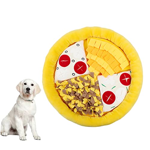 Mipcase Pet Sniff Mat Hundefutter Feeder Pet Training Pad Pizza Mat Sound Hundetrainingsmatte Gelb von Mipcase