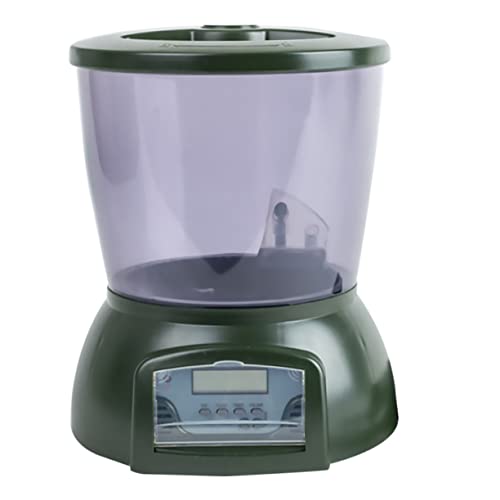 Mipcase Automatischer Fischfutterautomat Mit Timer Für Teiche Aquarien Futterautomat Mit LCD-Display 99-Tage-futterkapazität Keine Batterie Für Pelletfutter von Mipcase
