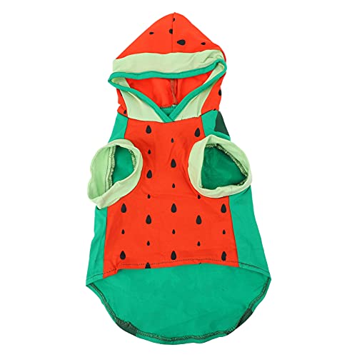 Mipcase Geformte Wassermelone Lustige Kleidung mit Modellierung Outfits Baumwolle Grün Design Weihnachten Mittelwarme Jacke Hut Weste Kostüm Katzen Hund Wassermelone - für Kleidung von Mipcase