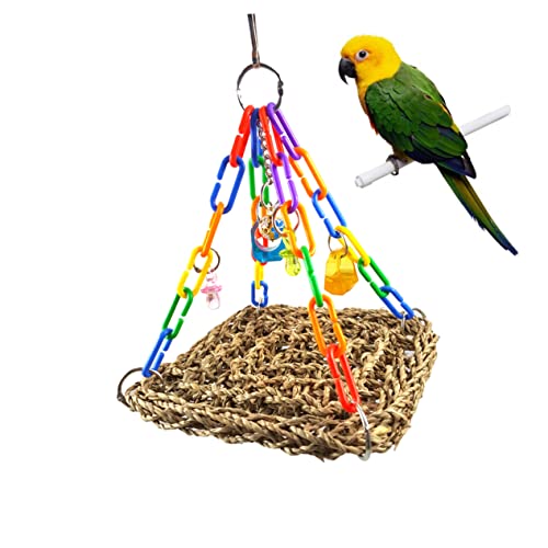 Mipcase Papageien-schaukelspielzeug Für Vögel Stroh-sitzstange Vogel-kauspielzeug Lustiges Design Für Nymphensittiche Sittiche Vögel Mipcase Papageien-schaukelspielzeug Für Vögel Stroh-sitzstange Vogel-kauspielzeug Lustiges Design Für Nymphensittiche Sittiche Vögel von Mipcase
