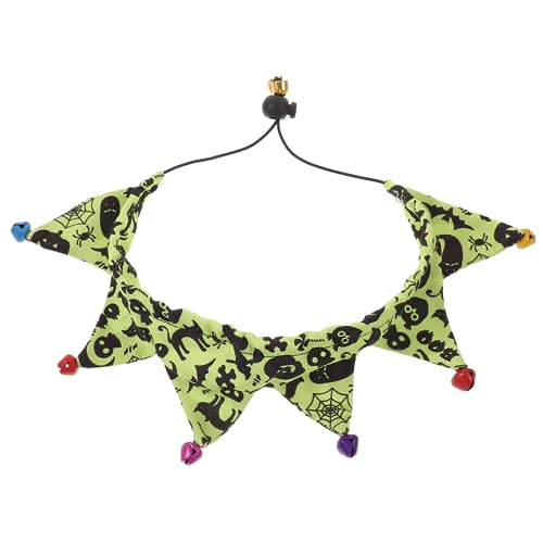 Mipcase Halloween Haustierhalsband Katzenhalsband Ornament Grüner Kürbisschädel Design Verstellbares Halsband Für Partys Mipcase Halloween Haustierhalsband Katzenhalsband Ornament Grüner Kürbisschädel Design Verstellbares Halsband Für Partys von Mipcase