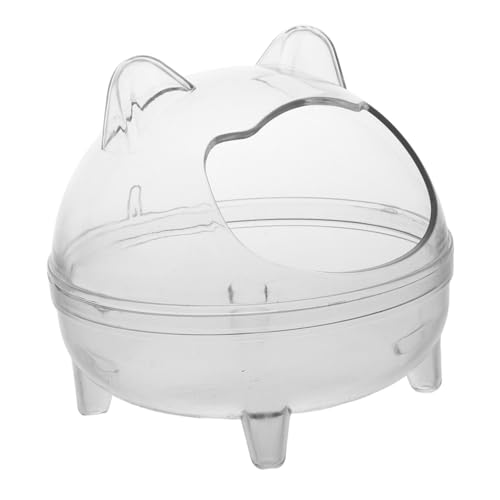 Mipcase Hamster Badezimmer Toilette Hamsterstaubbad Badewanne Kleiner Tiertoiletten Zubehör Für Kleine Haustierkäfige Badebehälter Für Kleintiere Hamster Käfigbadzubehör Abs Transparent von Mipcase