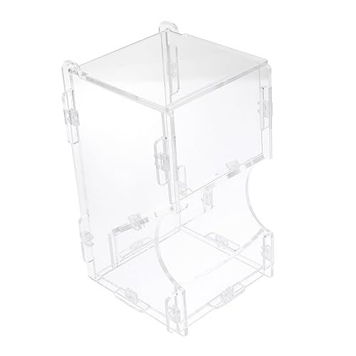 Mipcase Futterautomat Für Hamster Lebensmittelbehälter Eichhörnchen-Feeder Kaninchenfutter Einwegrasierer Selbstspendender Futterautomat Lebensmittelhalter Automatisch Essensbox Acryl von Mipcase