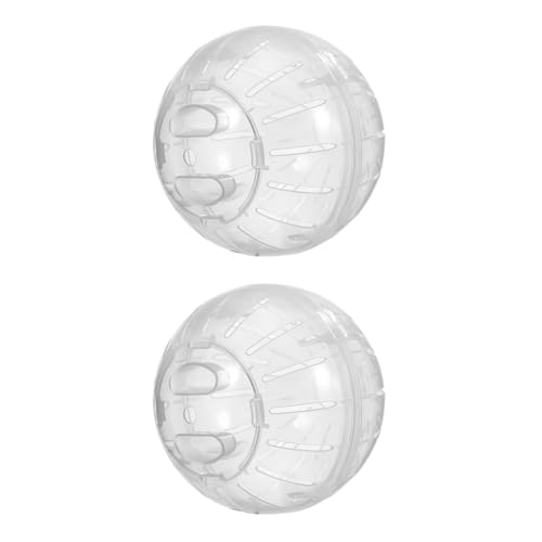Mipcase Hamster-Gymnastikball: 2 Stück Transparenter Zwerghamster-Ball Laufball Tragbarer Hamsterträger Laufrad Für Zwerghamster Mipcase Hamster-Gymnastikball: 2 Stück Transparenter Zwerghamster-Ball Laufball Tragbarer Hamsterträger Laufrad Für Zwerghamster von Mipcase