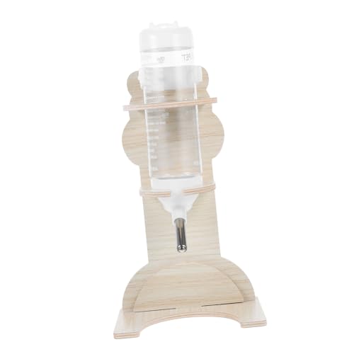 Mipcase Hamster Wasserspender mit Holzständer Trinkflasche für Kleintiere für Hamster und Platzsparendes Design und Sicher zu Installieren von Mipcase