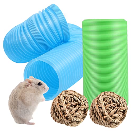 Mipcase Lernspielzeug-Set Für Hamster Rennmäuse Meerschweinchen Mäuse Kunststofftunnel Mit Verstecken Im Gras von Mipcase
