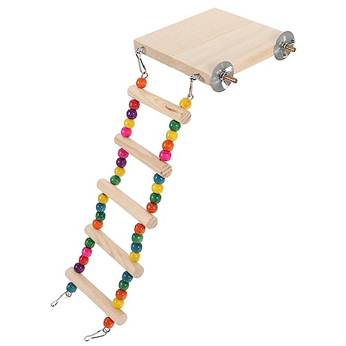 Mipcase Vogel-kletterleiter-Spielzeug Holz-Vogel-trittleiter Mit Plattform Handgefertigter Vogel-spielständer von Mipcase