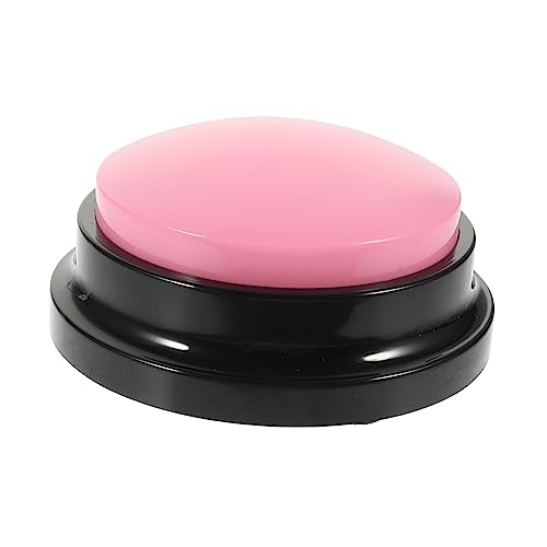 Mipcase Haustier-Taste sprechende Schaltflächen für Haustiere Duft Stand co Pet Feeder hundezubehör Dog Accessories Werkzeug interessanter Hundeknopf interaktive Sprechtaste Plastik Rosa von Mipcase