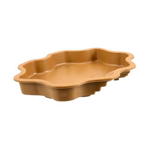 Mipcase Haustierbadewanne Eidechsenbecken Eidechsenpool Gecko Wasserschale Schildkrötenbecken Reptilien -einweichenbecken Futtertablett Für Schildkröten Reptilienbecken Light Brown Plastik von Mipcase